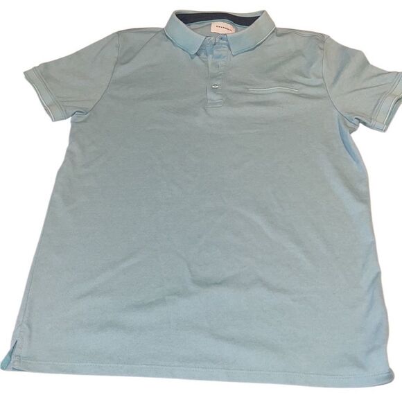 Devred Light Blue Three Button Collar Polo Shirt Size Large - Picture 3 of 6